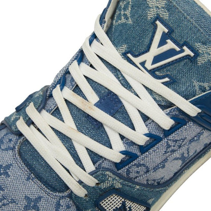 Louis Vuitton LV Trainer Line Sneakers 6.5 Indigo Blue Denim — view 5