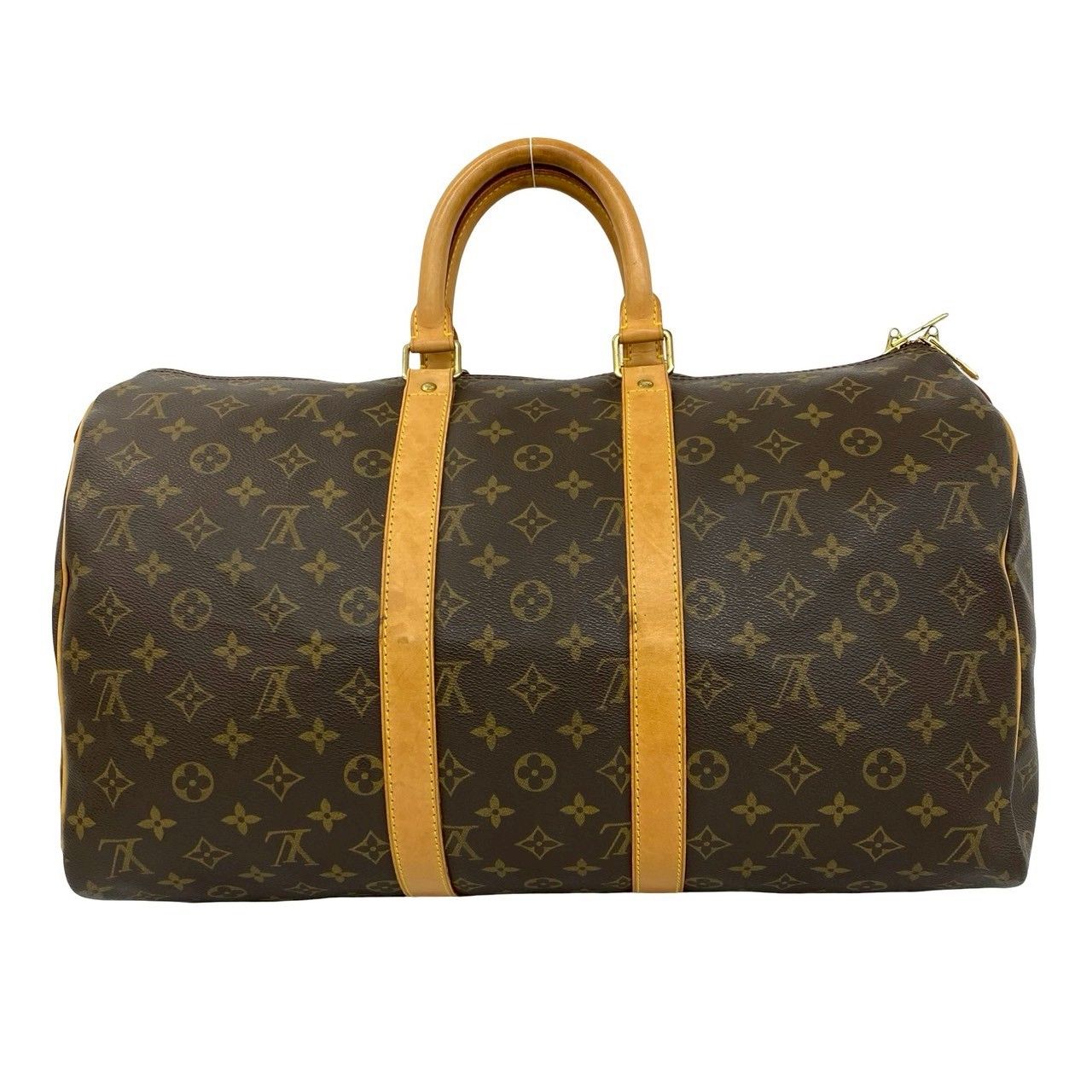 Louis Vuitton Vintage Keepall 45 Monogram Leather Boston Bag Brown — view 3