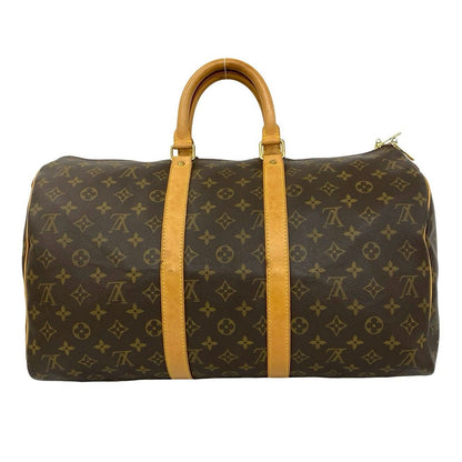 Louis Vuitton Vintage Keepall 45 Monogram Leather Boston Bag Brown — view 3