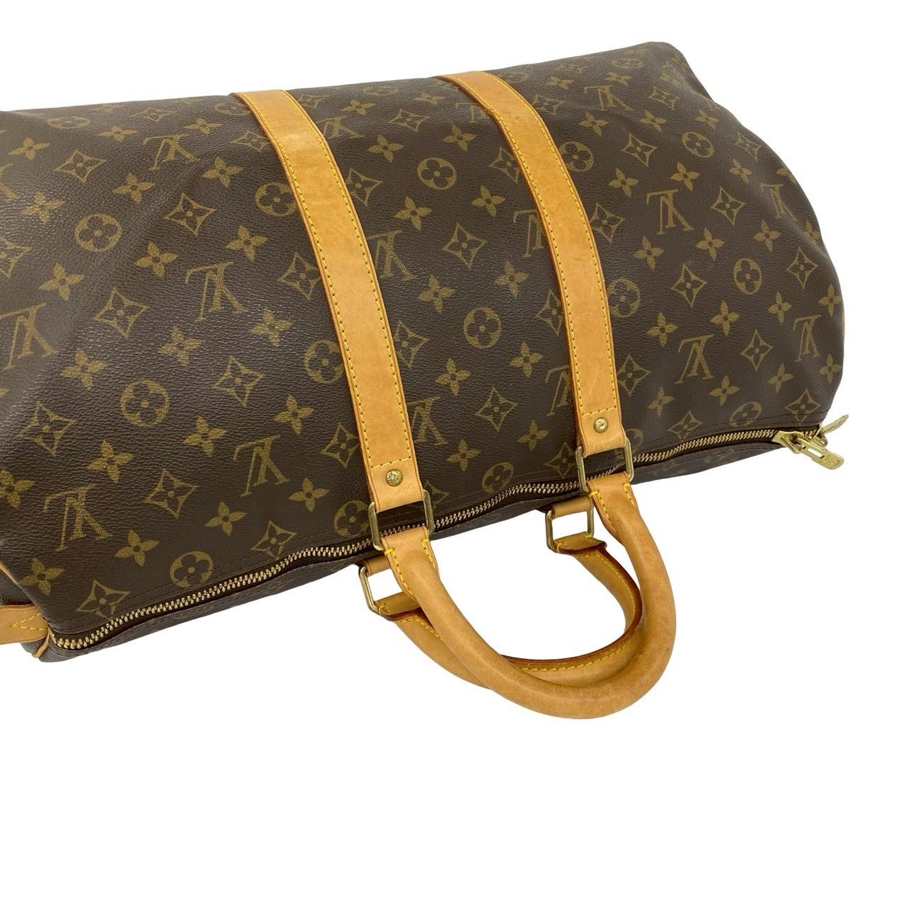 Louis Vuitton Vintage Keepall 45 Monogram Leather Boston Bag Brown — view 4