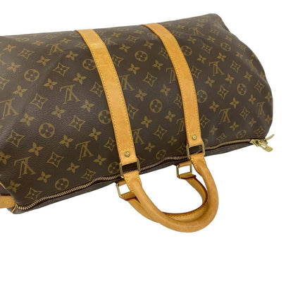 Louis Vuitton Vintage Keepall 45 Monogram Leather Boston Bag Brown — view 4