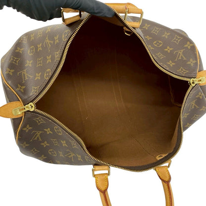 Louis Vuitton Vintage Keepall 45 Monogram Leather Boston Bag Brown — view 9
