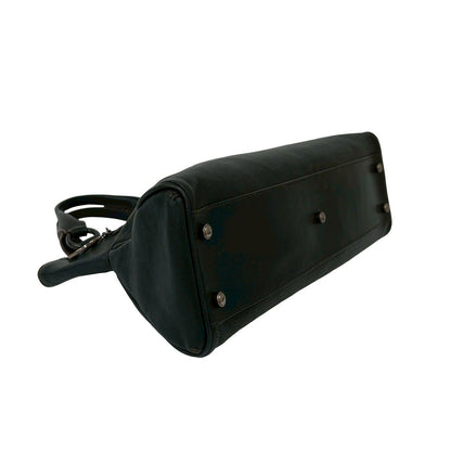 Cartier Marcello Perforated Leather Tote Mini Boston Bag Black — view 7