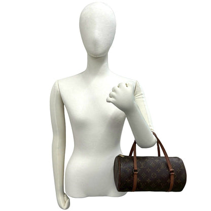 Louis Vuitton Vintage Papillon 26 Monogram Leather Mini Boston Bag Brown — view 2