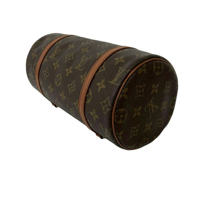 Louis Vuitton Vintage Papillon 26 Monogram Leather Mini Boston Bag Brown — view 8