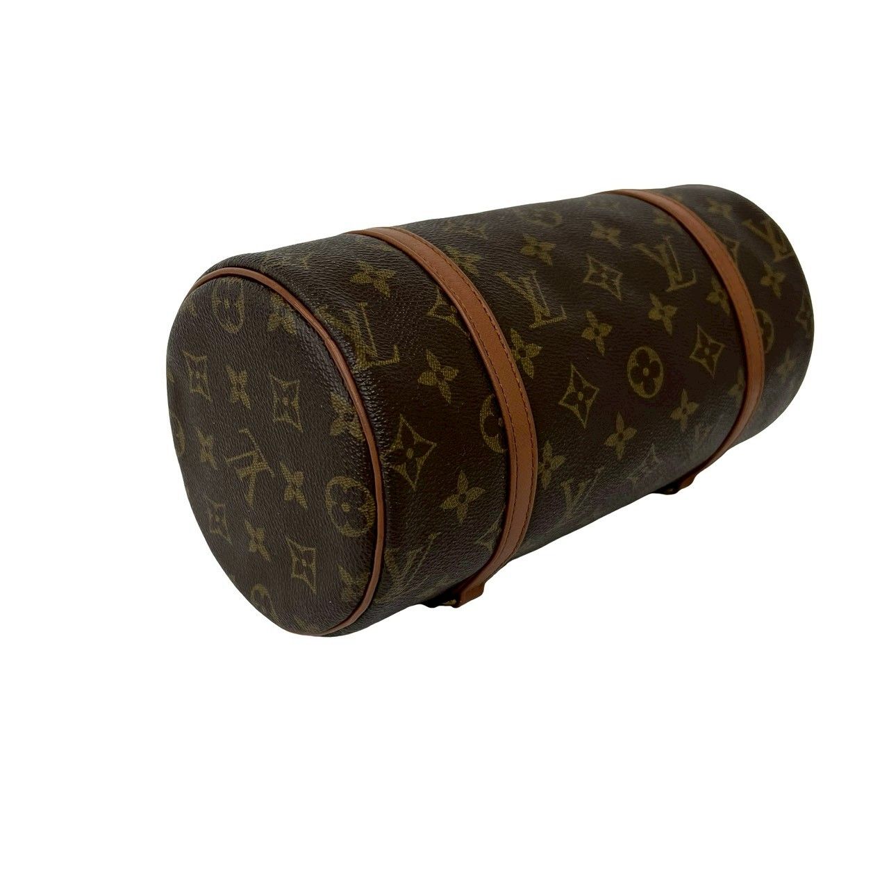Louis Vuitton Vintage Papillon 26 Monogram Leather Mini Boston Bag Brown — view 7