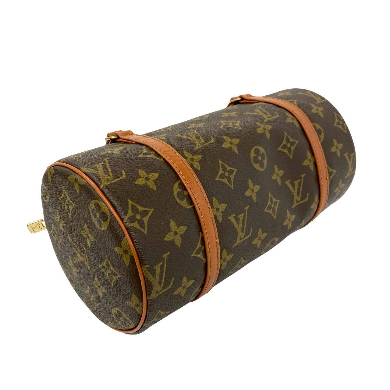 Louis Vuitton Vintage Papillon 26 Monogram Leather Boston Bag Brown — view 7