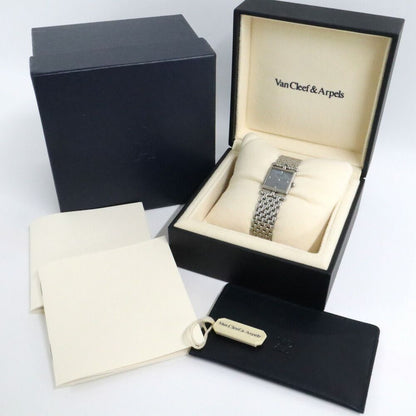 Van Cleef & Arpels Classic Square SS Black Shell Quartz Watch — view 4
