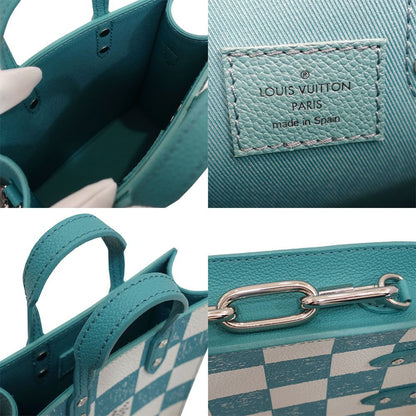 Louis Vuitton Sac Plat XS Handbag 2-Way Damier Checkerboard Canvas Silver — view 5