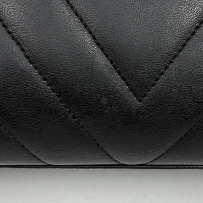 Chanel Stitch Handbag Blanc CC Logo Leather Black — view 5
