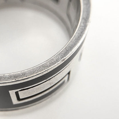 Hermes Mubouche Ring Logo 925 Sterling Silver Black — view 4