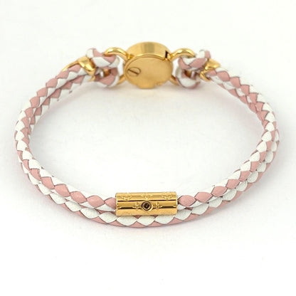Louis Vuitton Bracelet LV Click It Leather Gold Pink White — view 3