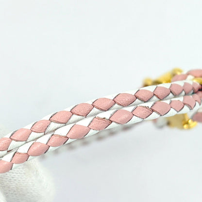 Louis Vuitton Bracelet LV Click It Leather Gold Pink White — view 4