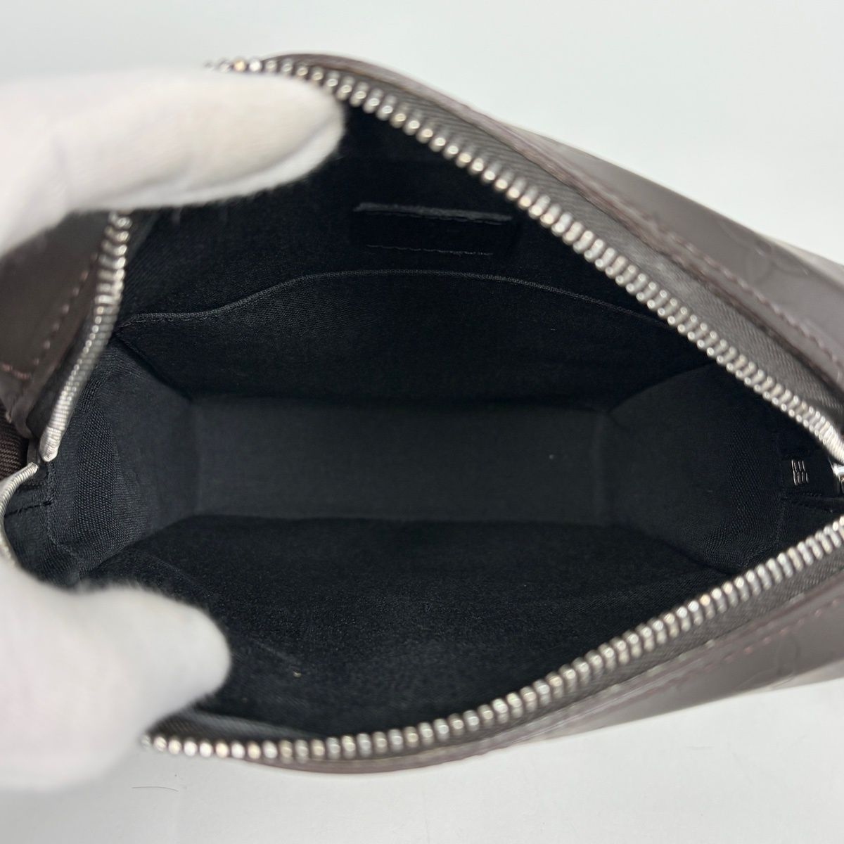 Louis Vuitton Bobi Shoulder Bag Monogram Glace Leather Cafe — view 8