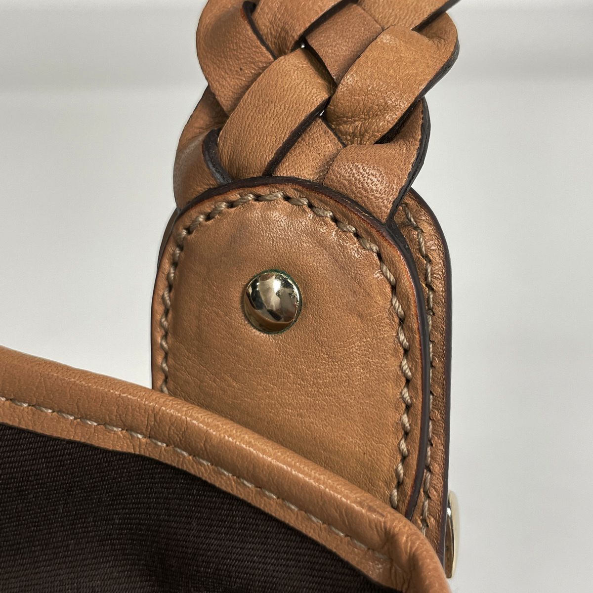 Gucci GG Pattern Tote Horsebit Canvas Brown — view 4