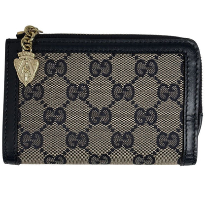 Gucci GG Pattern Bifold Wallet Compact Canvas Navy