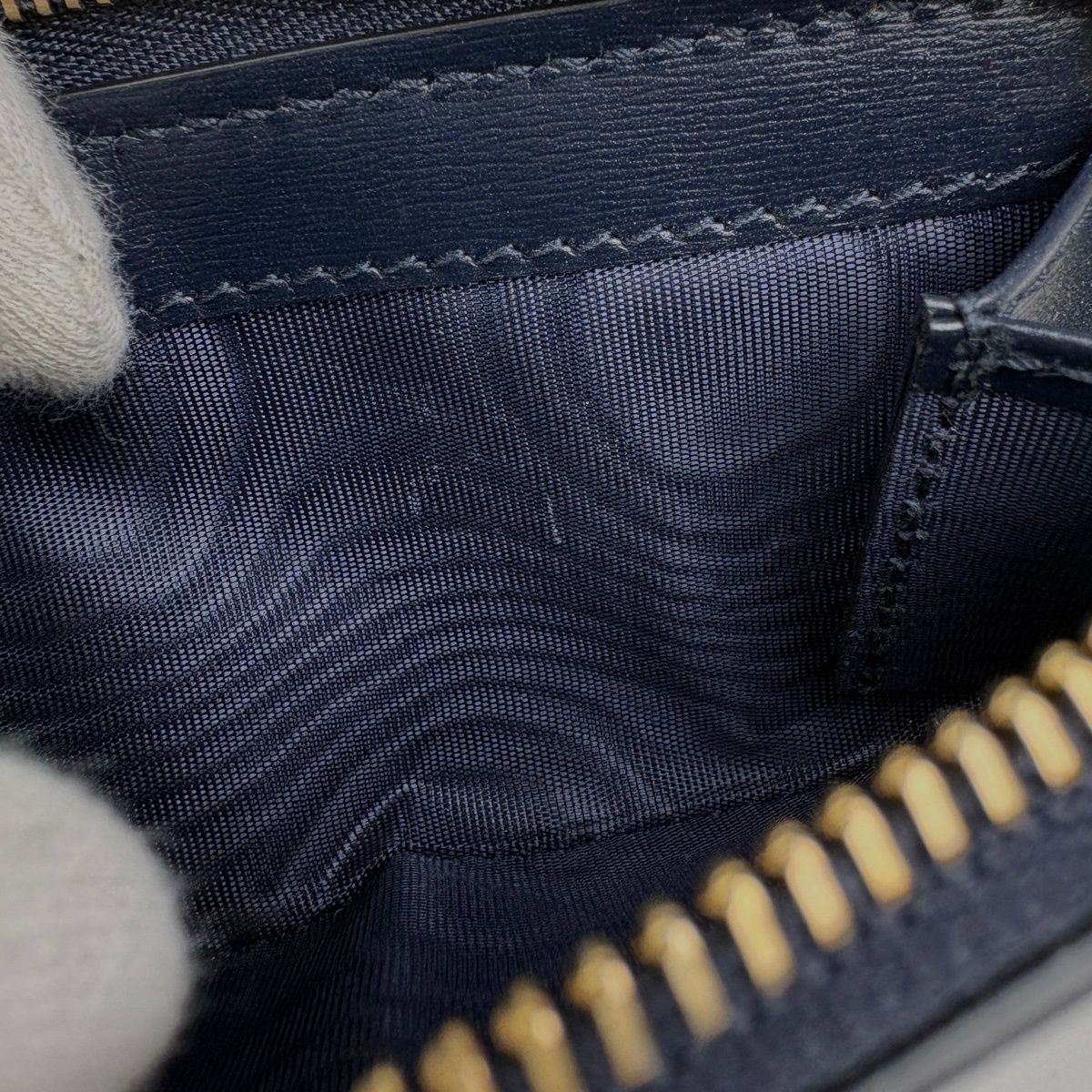 Gucci GG Pattern Bifold Wallet Compact Canvas Navy — view 7