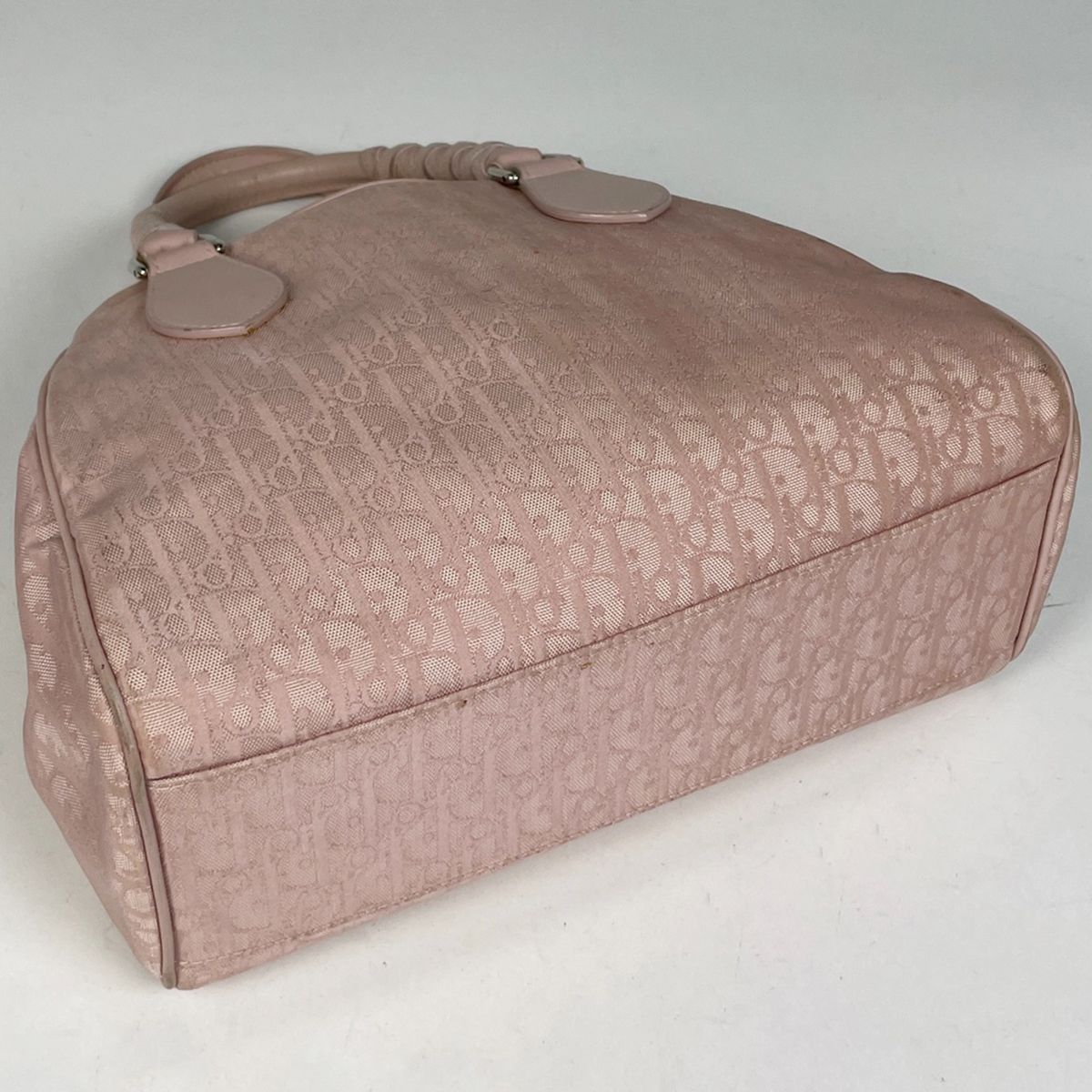 Dior Trotter Pattern Oblique Tote Nylon Pink — view 2