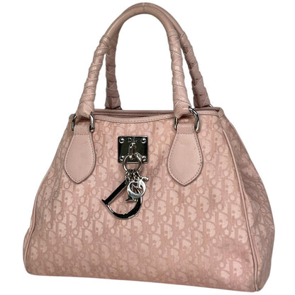 Dior Trotter Pattern Oblique Tote Nylon Pink