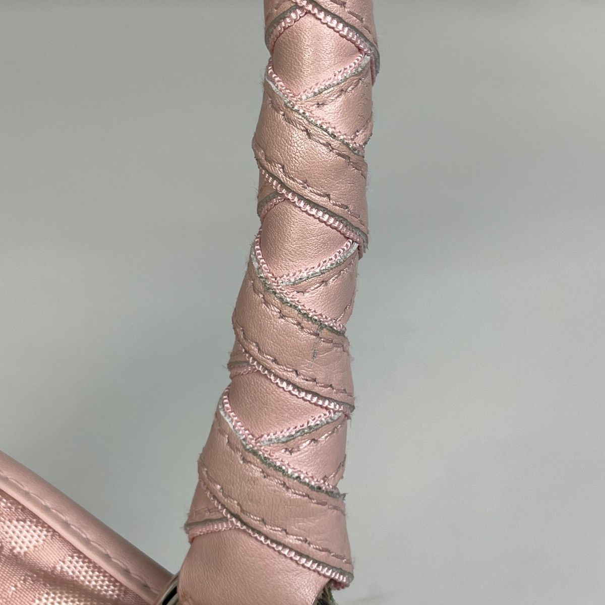 Dior Trotter Pattern Oblique Tote Nylon Pink — view 6