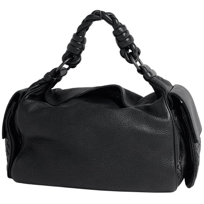 Bottega Veneta Intrecciato Handbag Leather Black