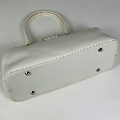 Dior Logo Handbag Flight Line Leather White — view 2