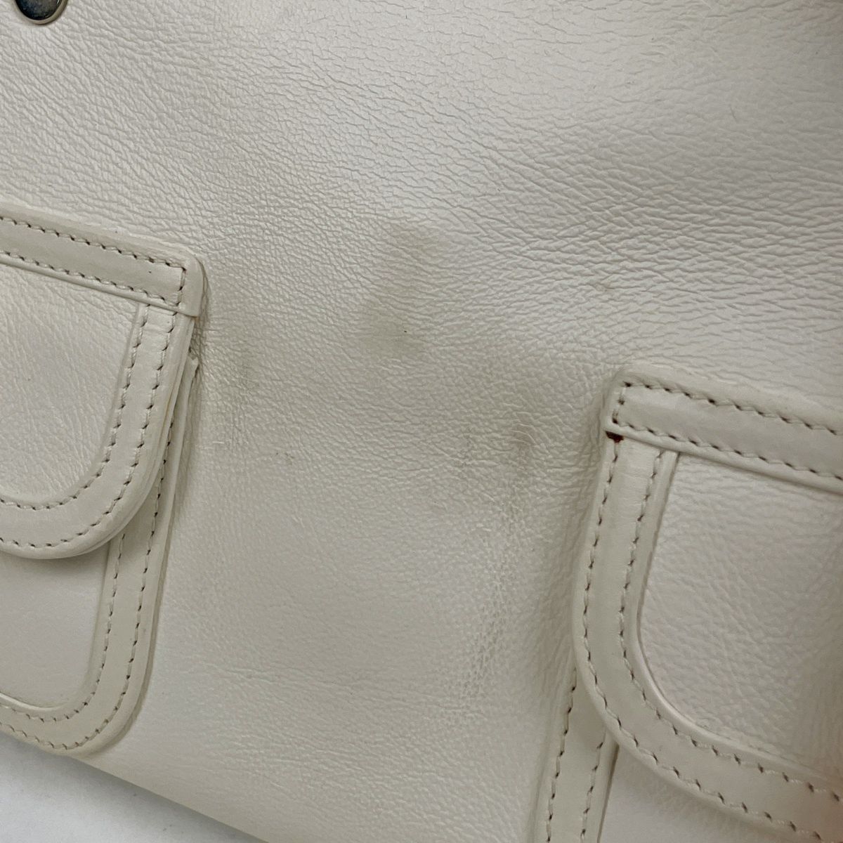 Dior Logo Handbag Flight Line Leather White — view 4