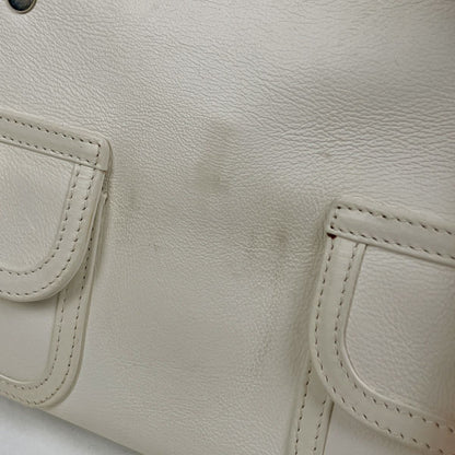 Dior Logo Handbag Flight Line Leather White — view 4