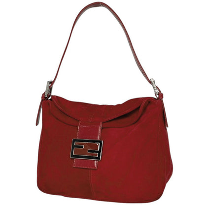 Fendi Zucca Logo Shoulder Bag Suede
