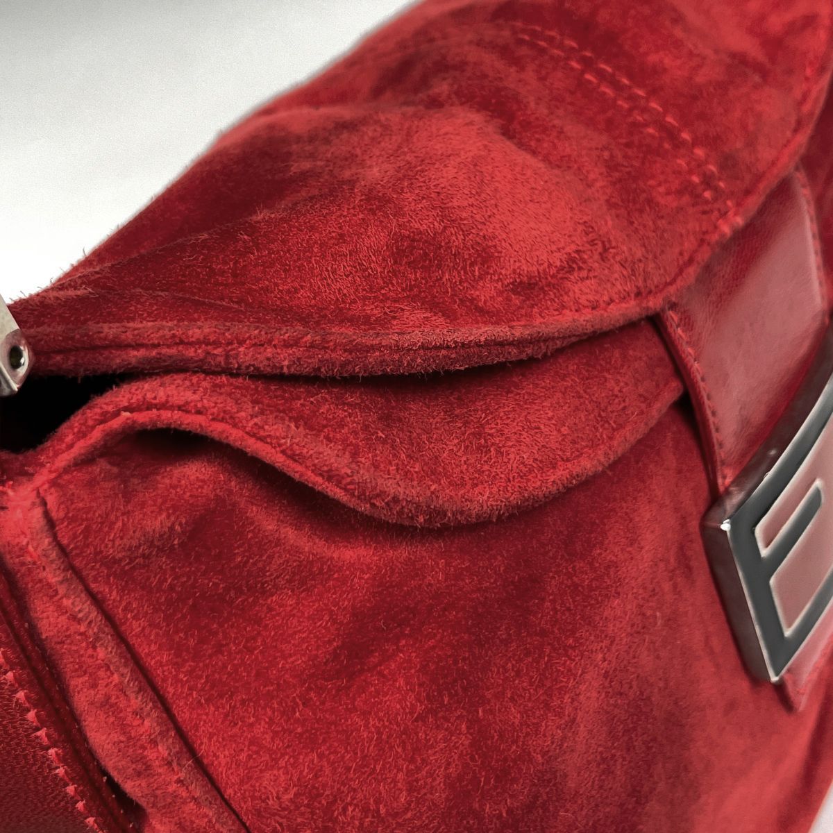 Fendi Zucca Logo Shoulder Bag Suede — view 4