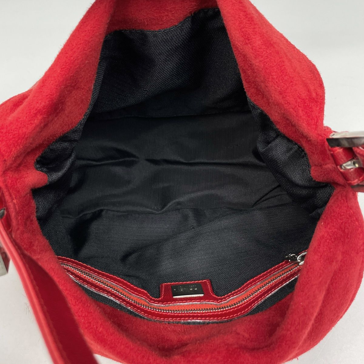 Fendi Zucca Logo Shoulder Bag Suede — view 7