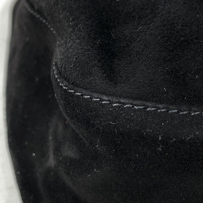 Fendi Zucca Logo Shoulder Bag Suede Black — view 3
