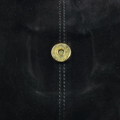 Fendi Zucca Logo Shoulder Bag Suede Black — view 5