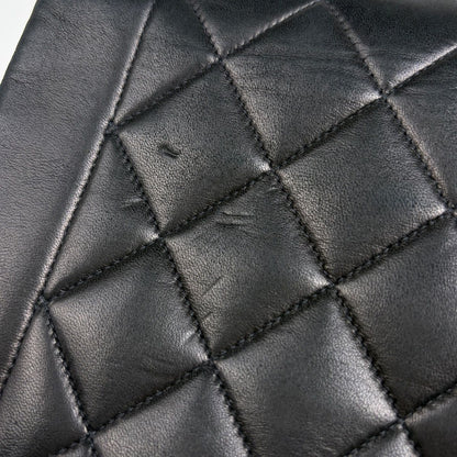 Chanel Diana Quilted Single Flap Chain Shoulder Bag CC Logo Leather Black — view 8