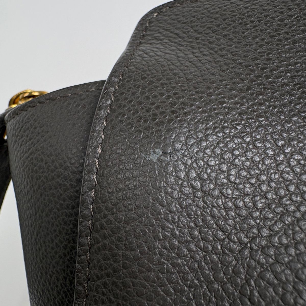 Saint Laurent Downtown Baby Handbag 2-Way Leather Gray — view 5