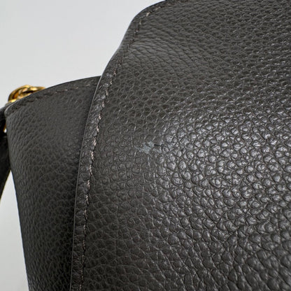 Saint Laurent Downtown Baby Handbag 2-Way Leather Gray — view 5