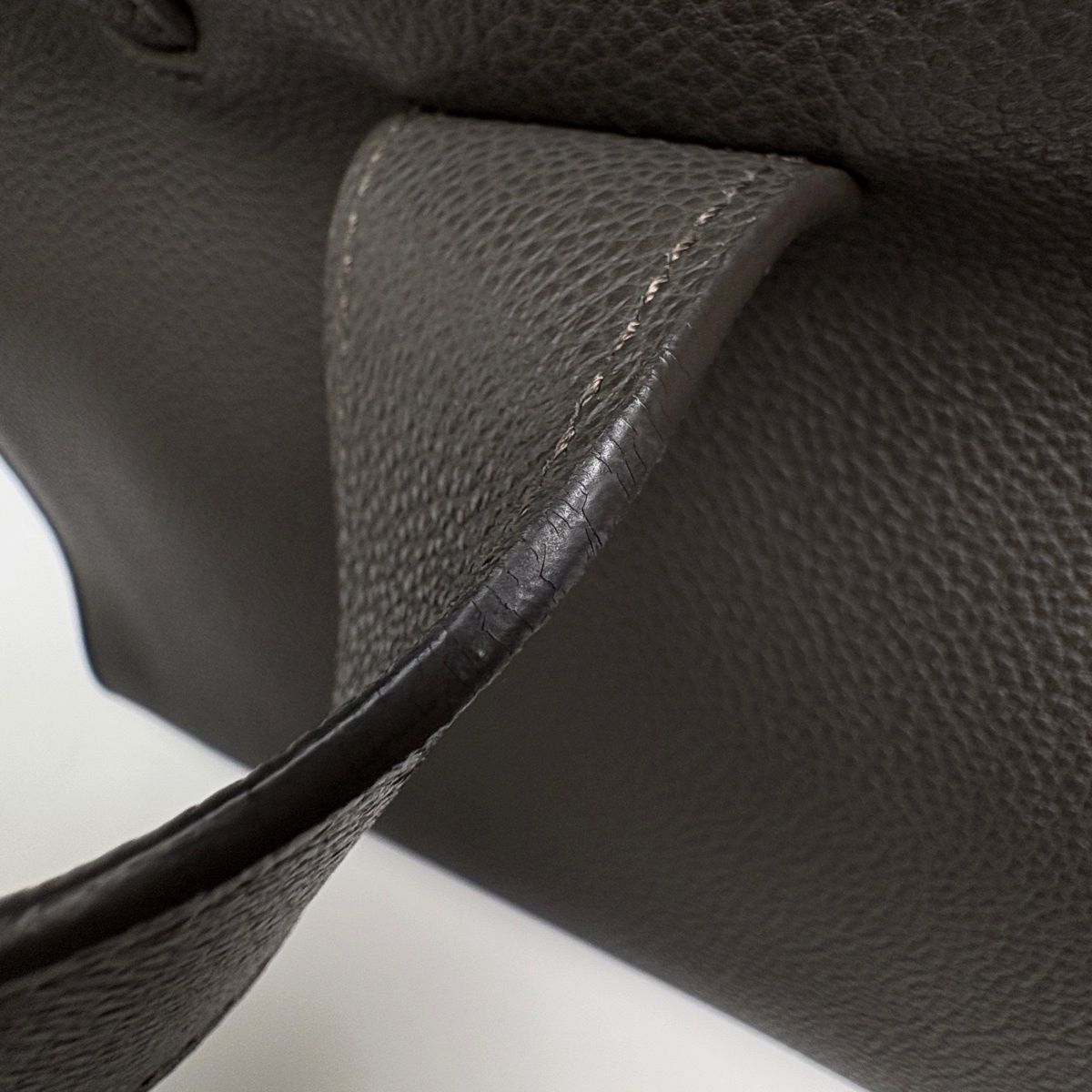 Saint Laurent Downtown Baby Handbag 2-Way Leather Gray — view 6