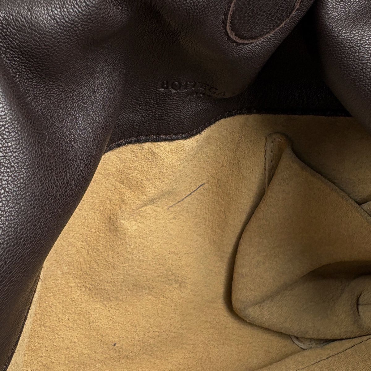Bottega Veneta Intrecciato Campana Shoulder Bag Leather Brown — view 6