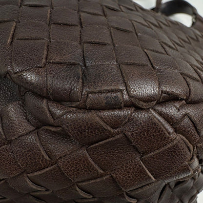 Bottega Veneta Intrecciato Campana Shoulder Bag Leather Brown — view 3
