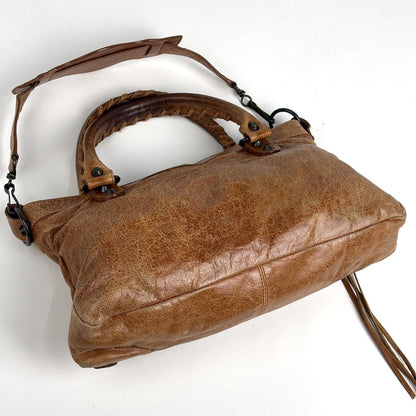 Balenciaga the First Handbag 2-Way Leather Brown — view 2