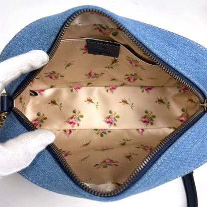 Gucci GG Marmont Chain Shoulder Bag Double Denim Light Blue — view 8