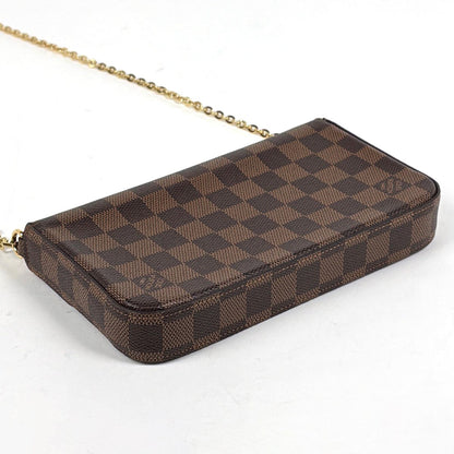 Louis Vuitton Pochette Felicie 2-Way Chain Wallet Shoulder Bag Damier Brown — view 2