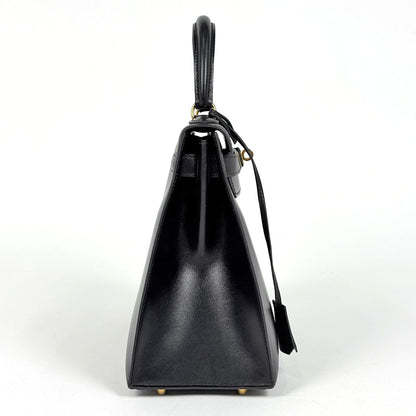 Hermes Kelly 28 Sellier 2-Way Handbag Box Calf Black — view 4