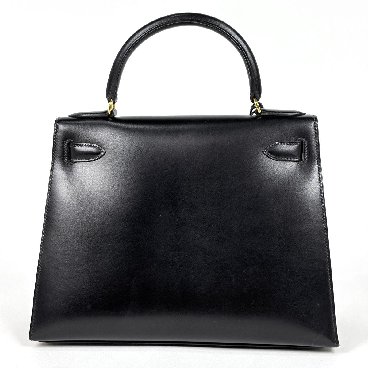 Hermes Kelly 28 Sellier 2-Way Handbag Box Calf Black — view 3
