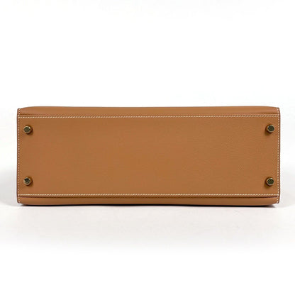 Hermes Kelly 32 Sellier 2-Way Handbag Veau Epsom Brown — view 5