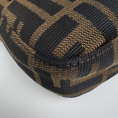 Fendi Zucca Pattern Mamma Baguette Shoulder Bag Canvas Brown — view 3