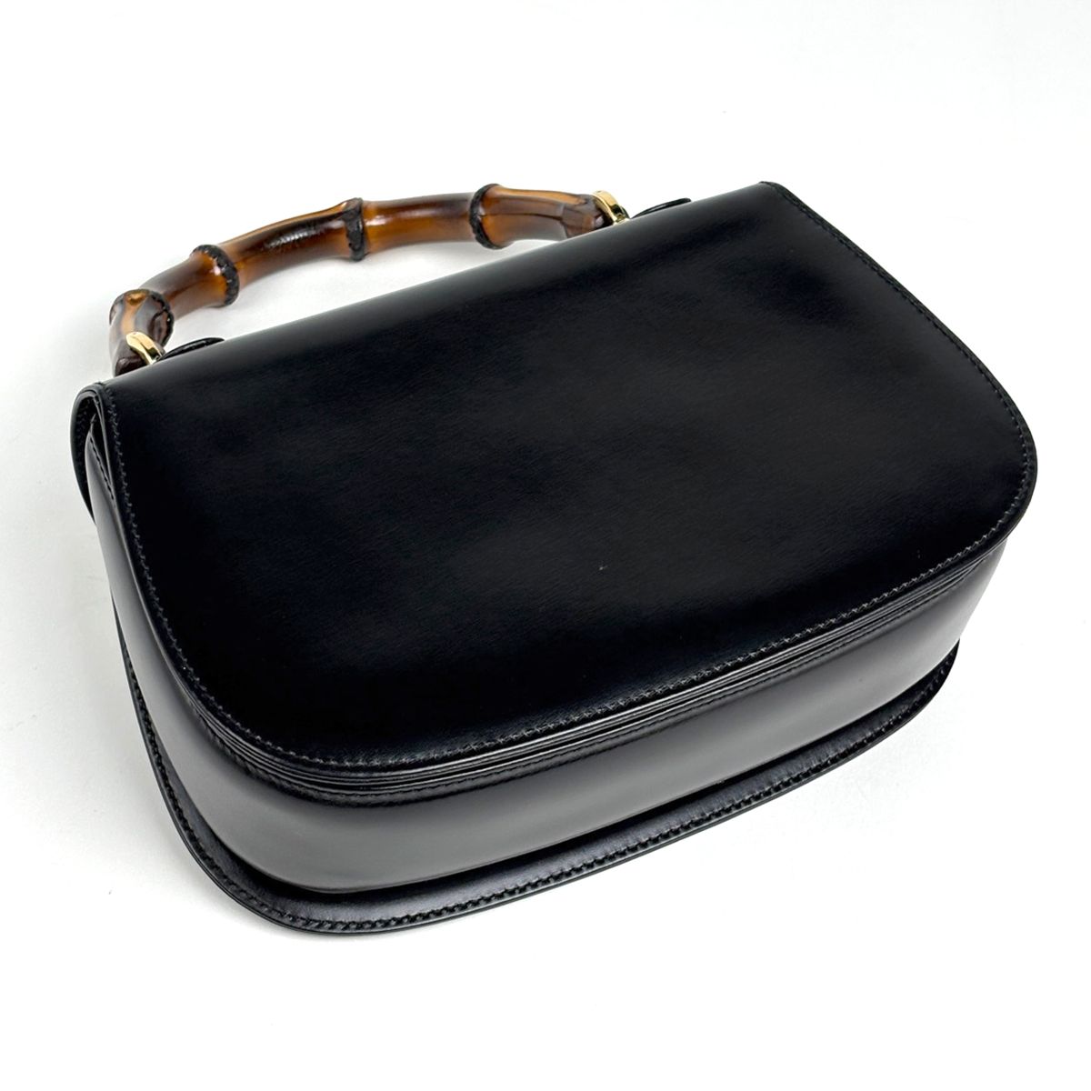 Gucci Bamboo Handbag 2-Way Vintage Leather Black — view 2