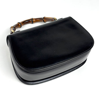 Gucci Bamboo Handbag 2-Way Vintage Leather Black — view 2