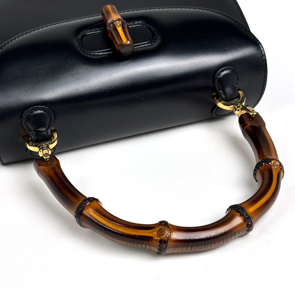 Gucci Bamboo Handbag 2-Way Vintage Leather Black — view 8