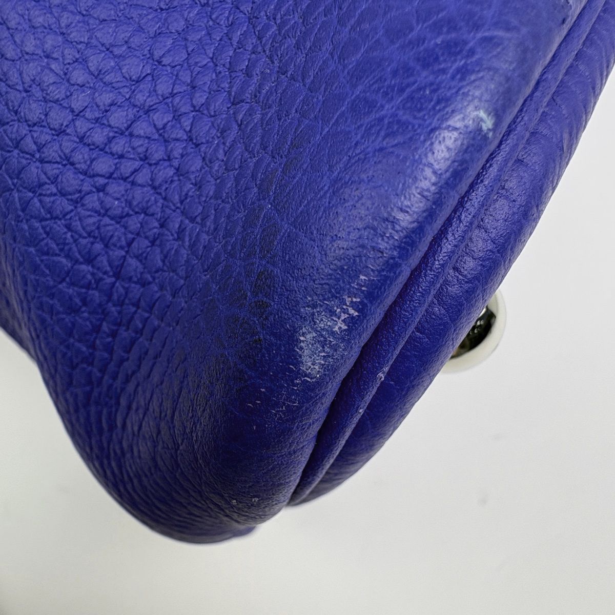 Hermes Bolide 31 2-Way Handbag Taurillon Clemence Blue Electric — view 4
